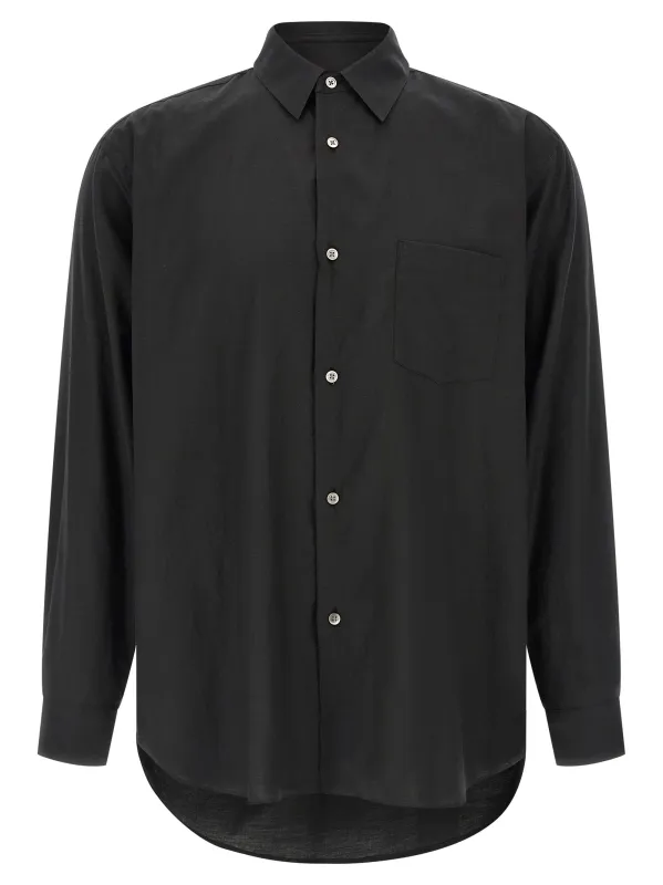 Cotton And Silk Shirt Shirt And Blouse Black made by ssstein