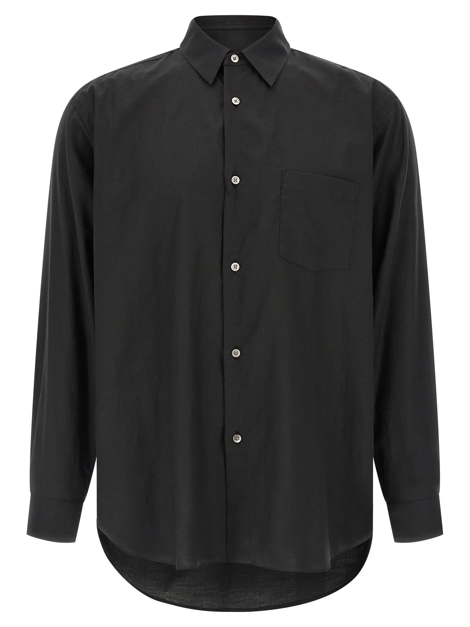 Cotton And Silk Shirt Shirt And Blouse Black sold by Wanan Luxury