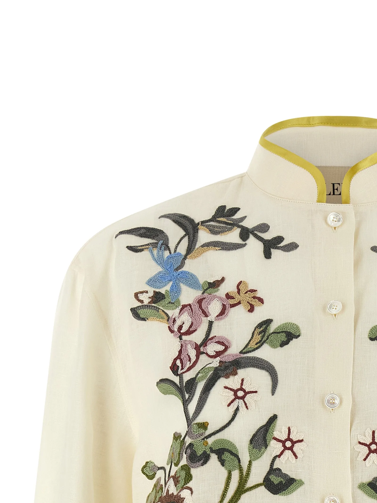 Valentino Garavani Floral Embroidery Shirt Shirt And Blouse Beige sold by Wanan Luxury product image thumbnail 3