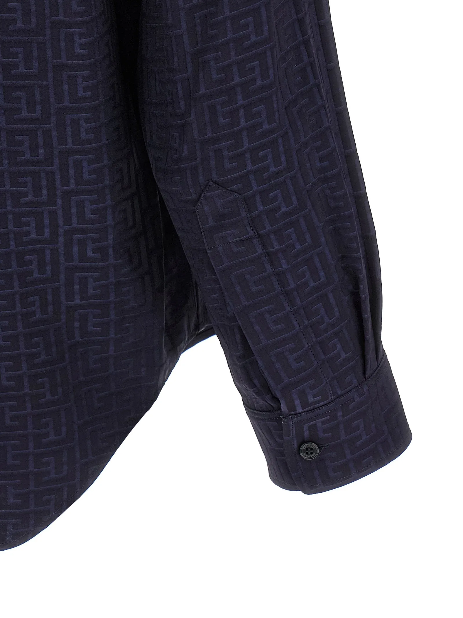 Jacquard Monogram Shirt Shirt And Blouse Blue sold by Wanan Luxury product image thumbnail 4