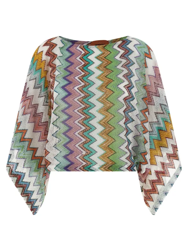 Zigzag Top Tops Multicolor sold by Wanan Luxury