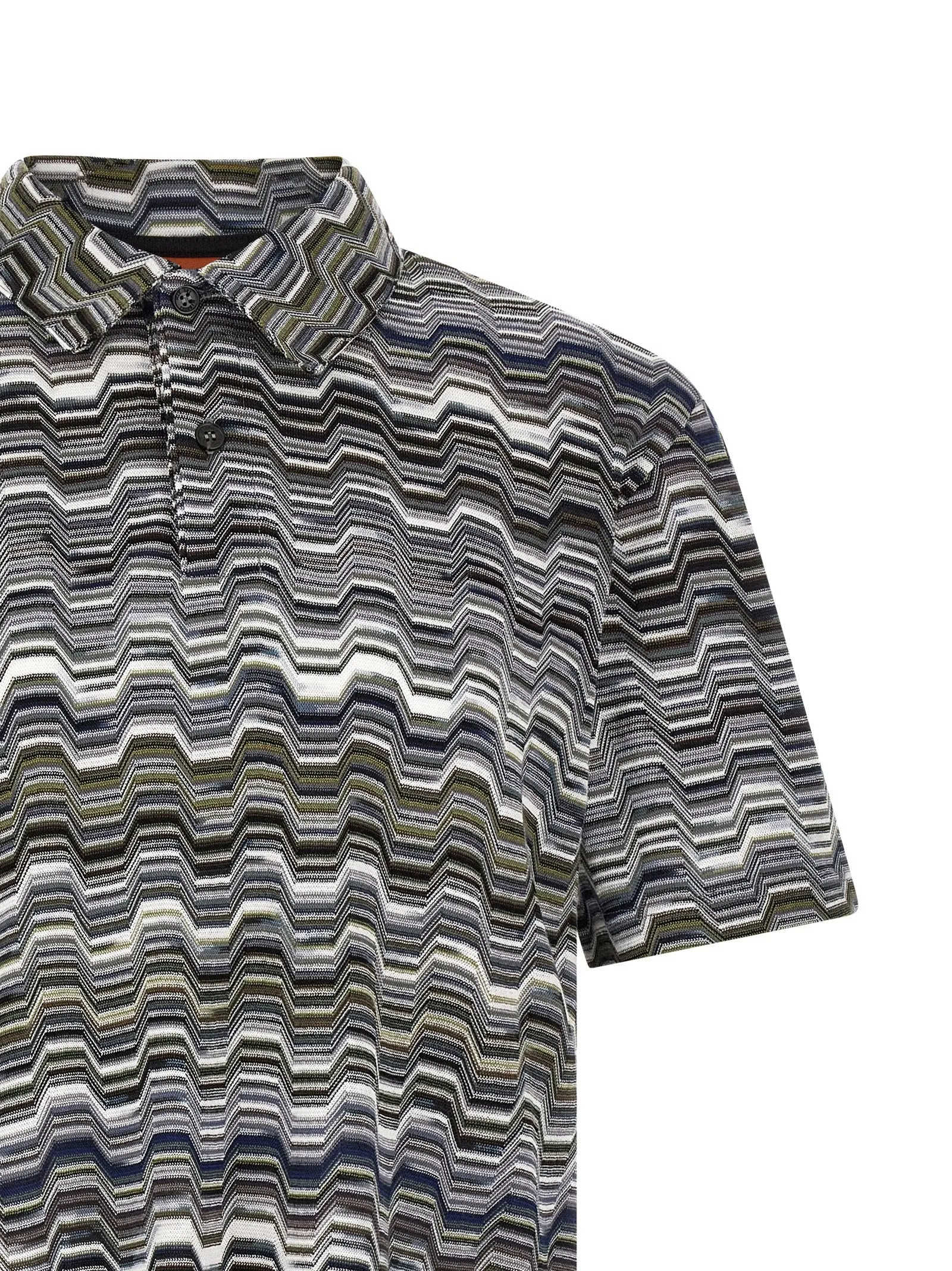 Irregular Zigzag Shirt Polo Green sold by Wanan Luxury product image thumbnail 3