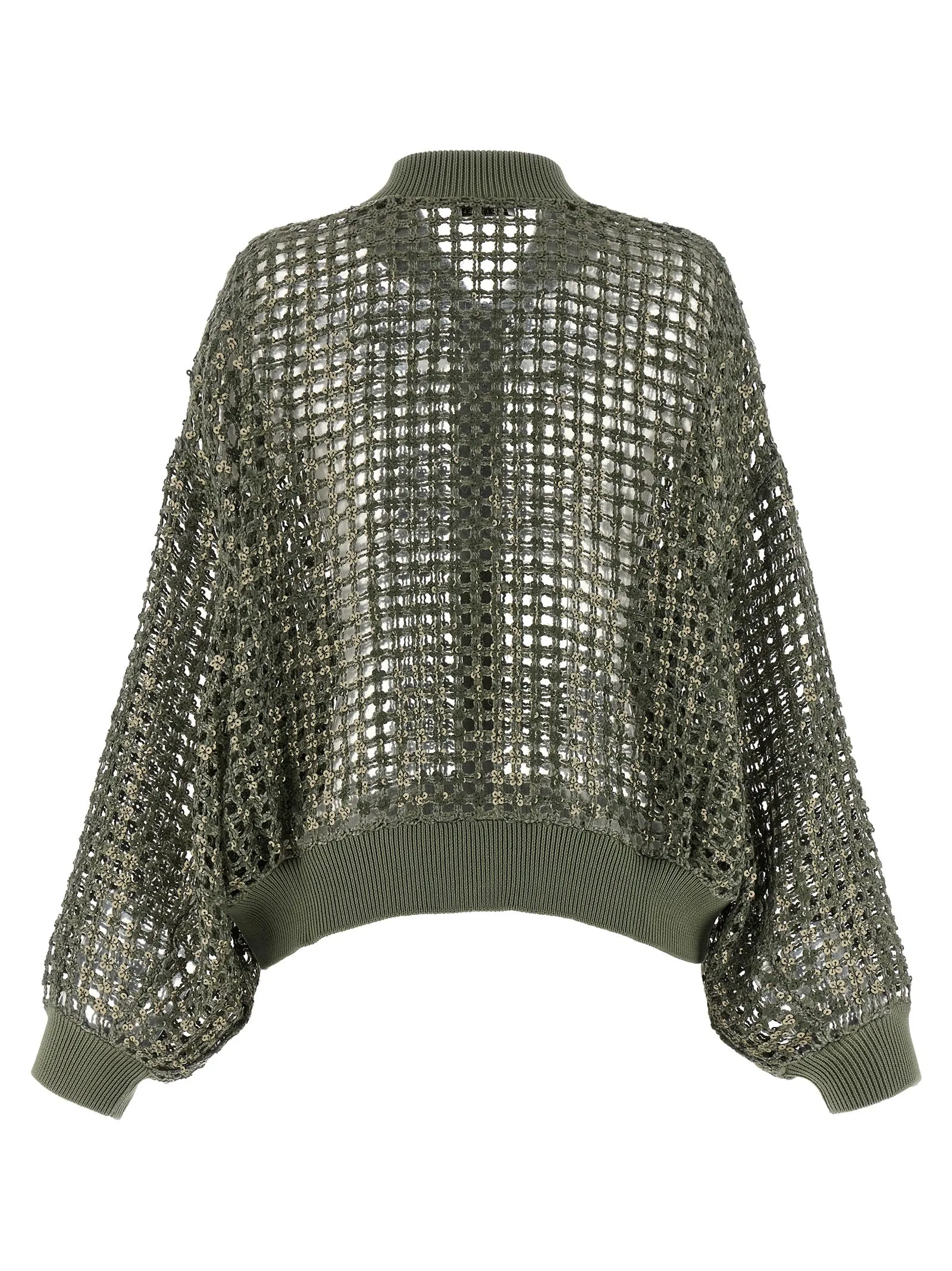 Dazzling Net Embroidery Sweaters And Cardigans Green sold by Wanan Luxury product image thumbnail 2