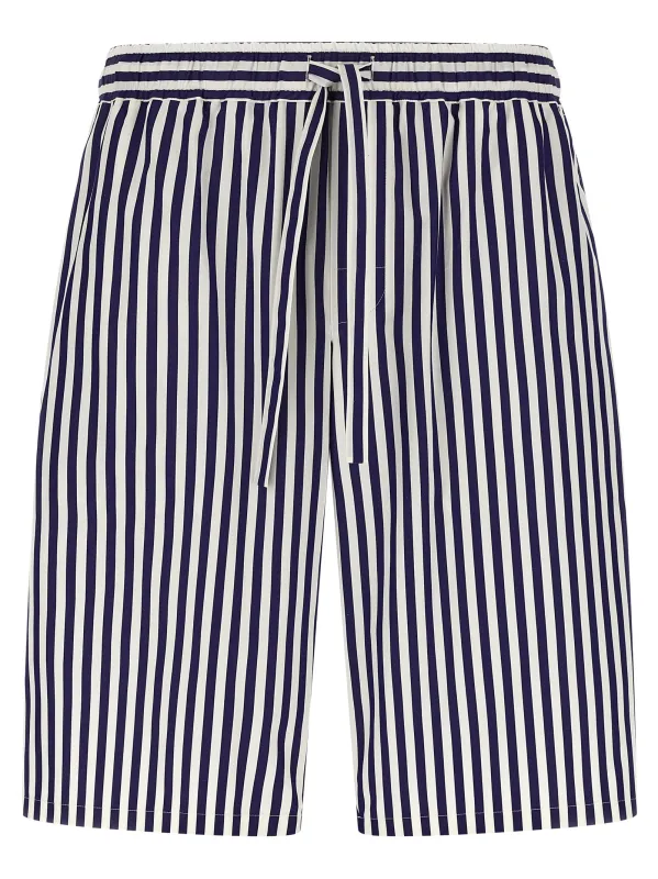 Striped Bermuda Shorts Bermuda And Short Blue sold by Wanan Luxury