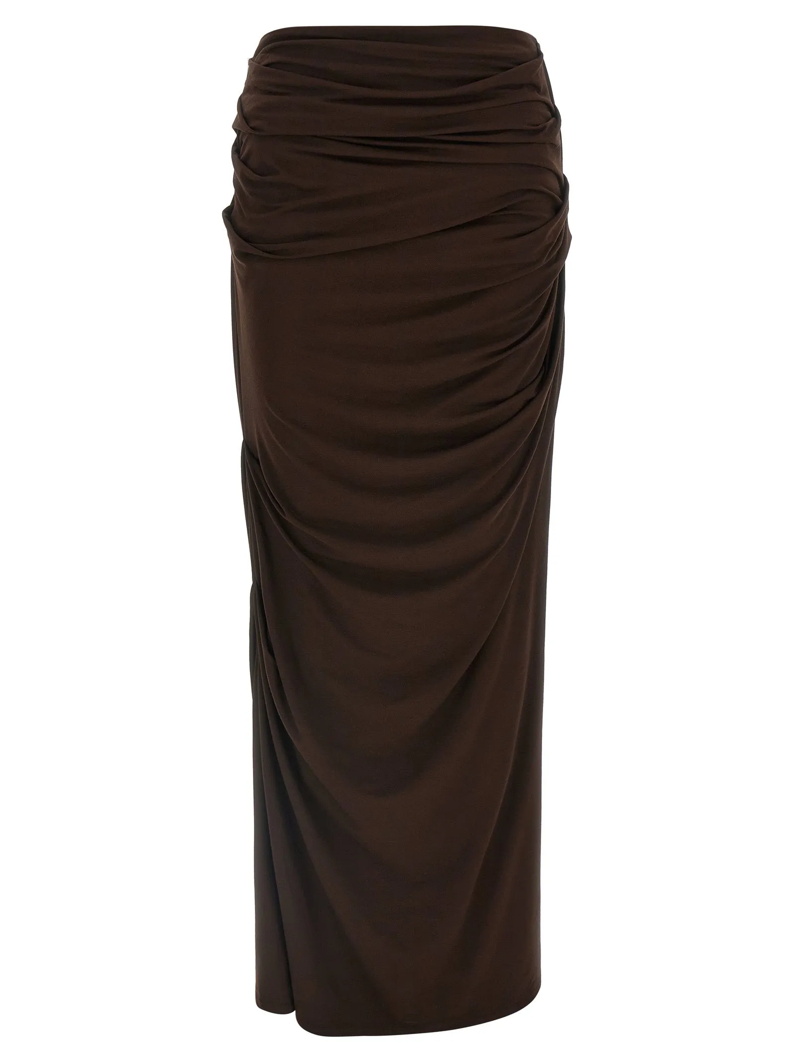 Drape Skirts Brown sold by Wanan Luxury