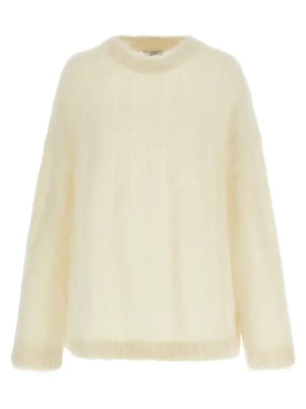 Mohair Silk Sweater Sweaters And Cardigans White sold by Wanan Luxury