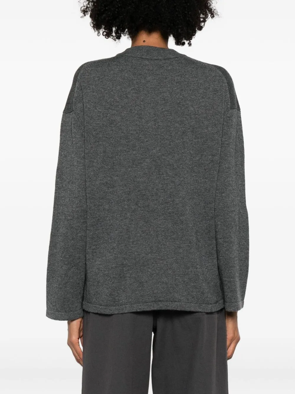 Crew Neck Sweater In Cashmere Wool sold by Wanan Luxury product image thumbnail 2