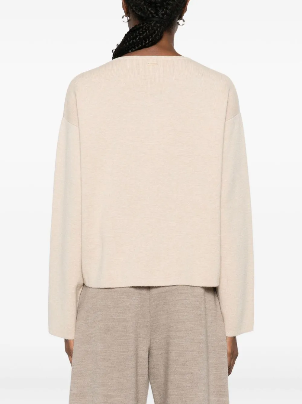 V-Neck Sweater In Cashmere Wool sold by Wanan Luxury product image thumbnail 2