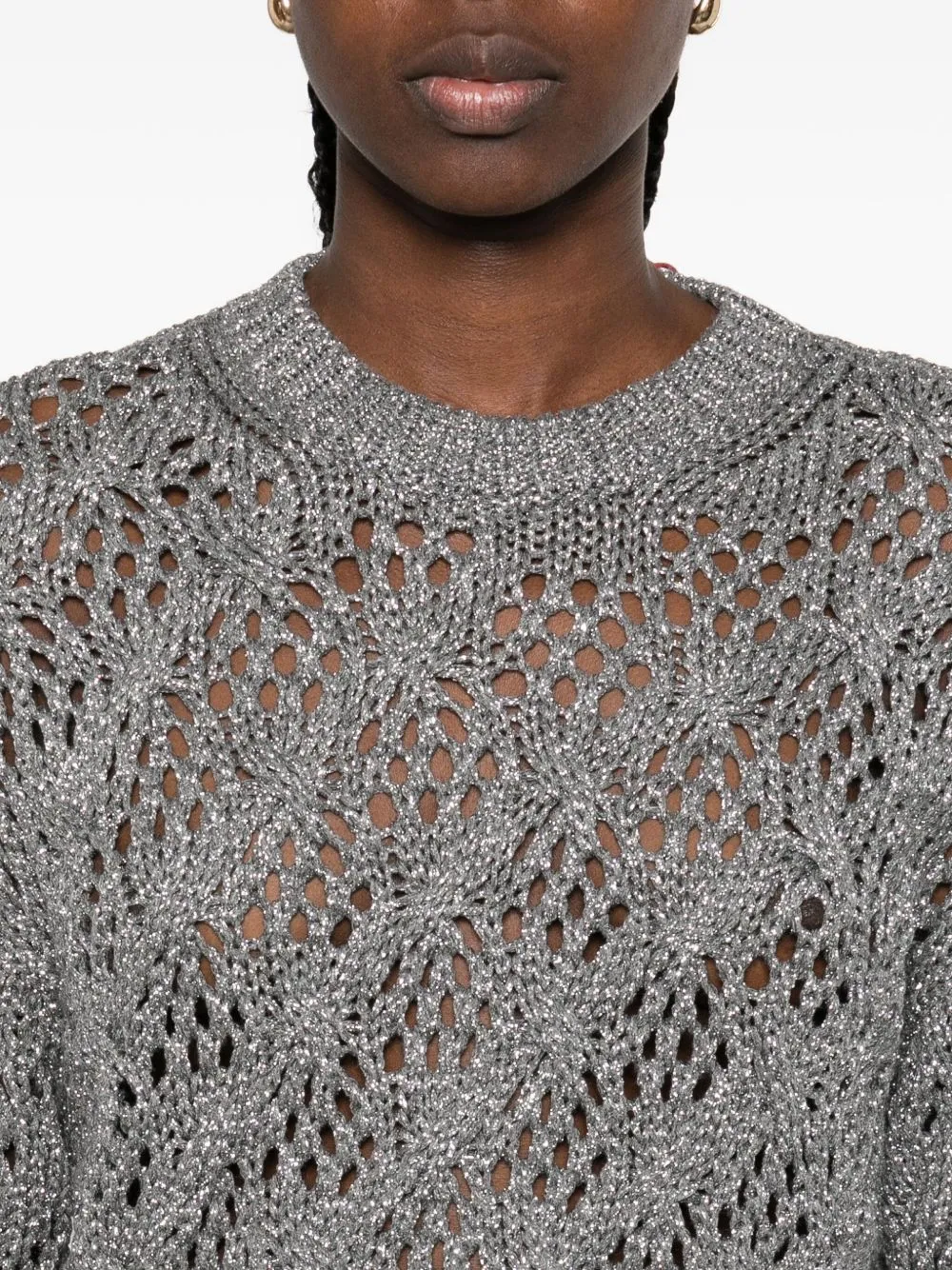 Open-Knit Crewneck Jumper sold by Wanan Luxury product image thumbnail 4