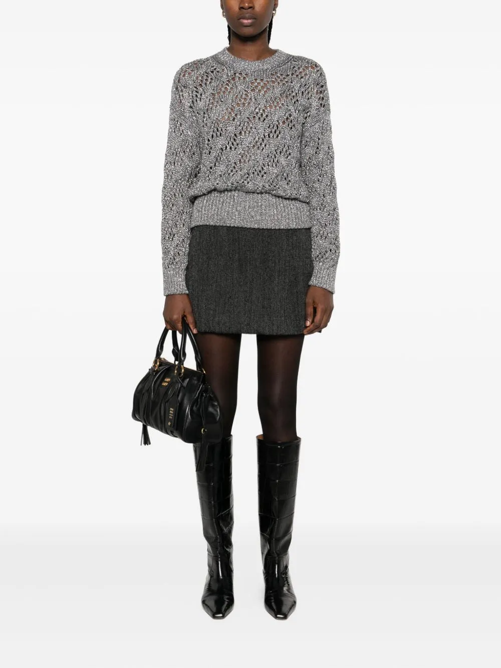 Open-Knit Crewneck Jumper sold by Wanan Luxury product image thumbnail 3