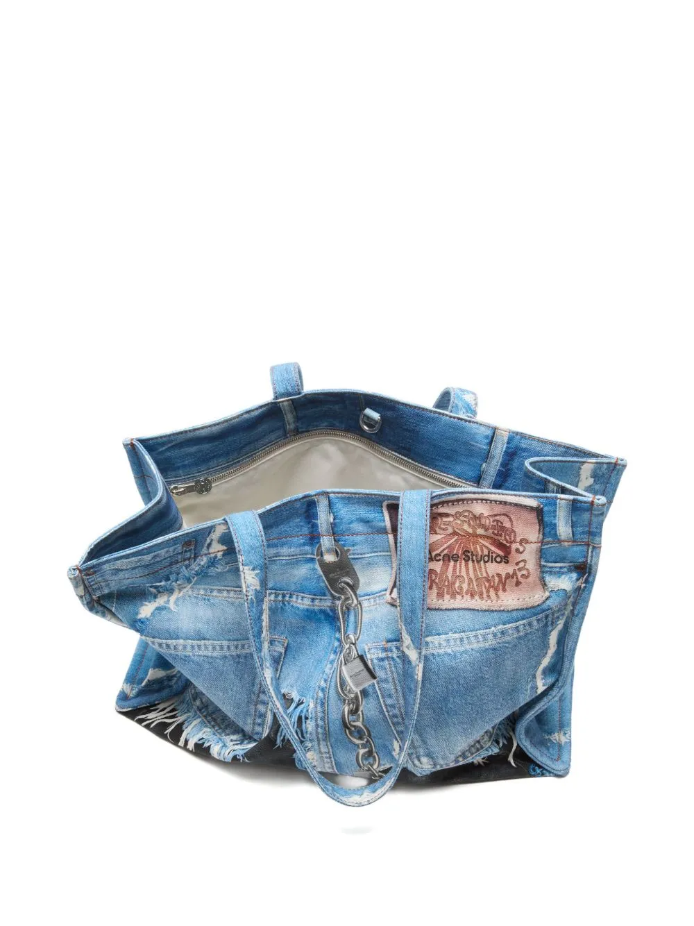Denim Print Tote Bag sold by Wanan Luxury product image thumbnail 4