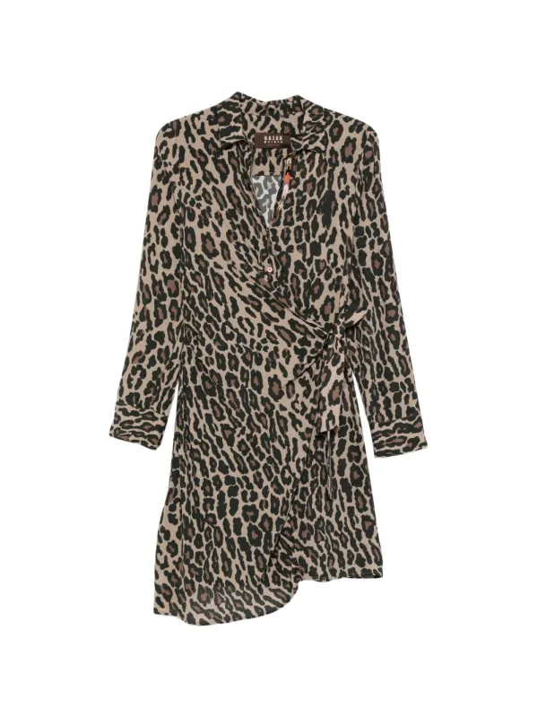 Leopard Print Midi Dress made by Wanan Luxury