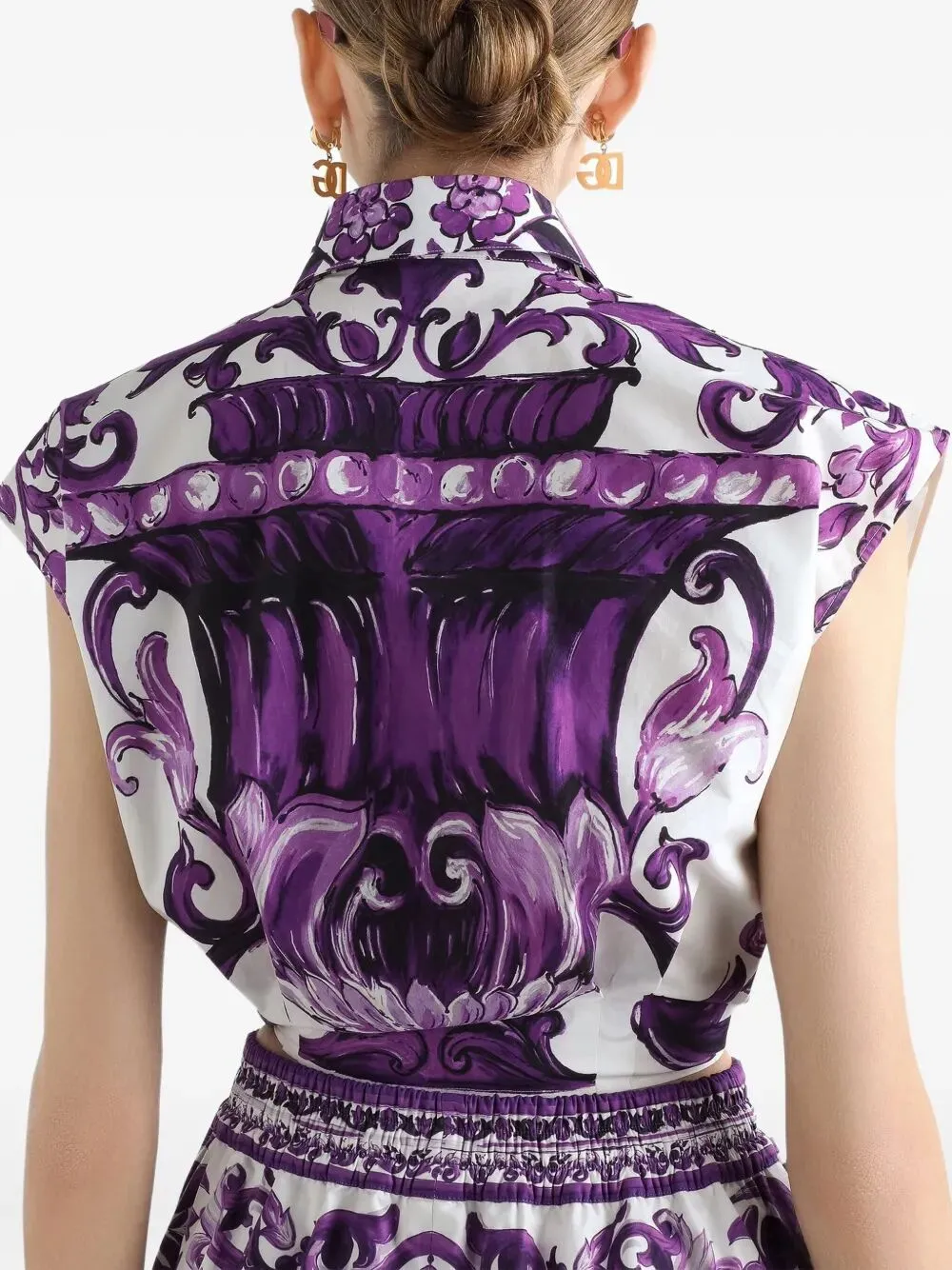 Majolica-Print Poplin Shirt sold by Wanan Luxury product image thumbnail 5