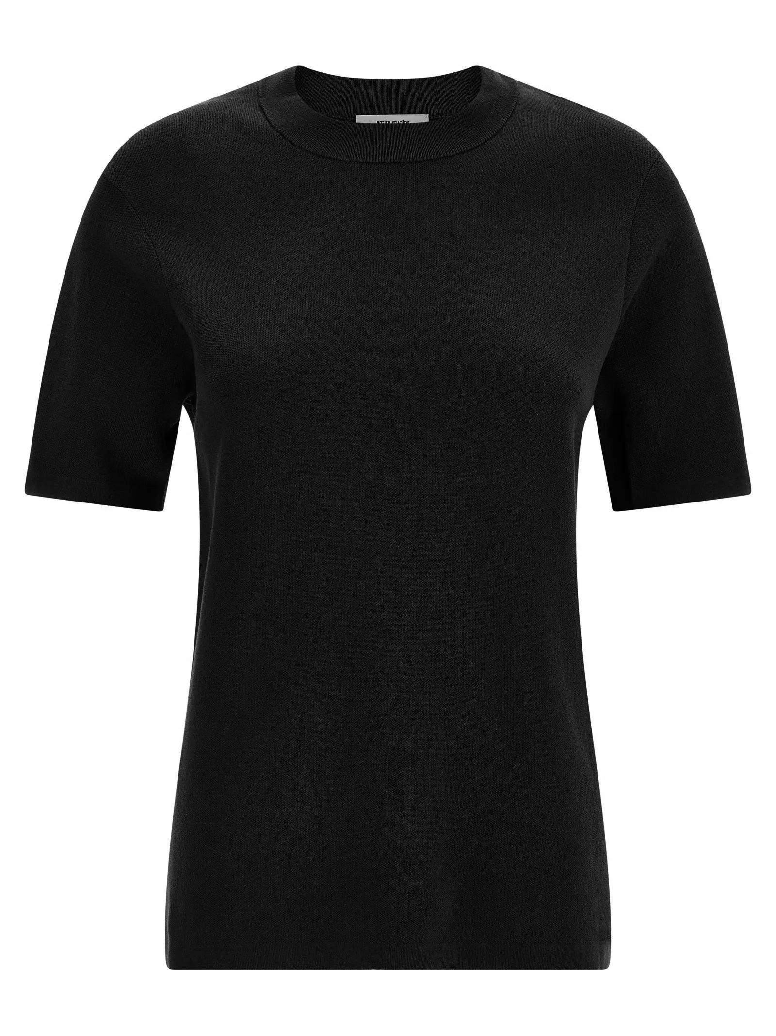 Mercerized Cotton T-Shirt Black sold by Wanan Luxury
