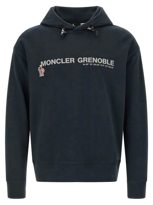 Logo Hoodie Sweatshirt Blue made by Moncler