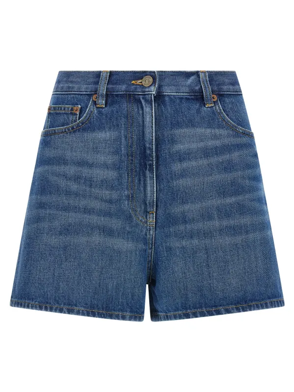 Valentino Garavani Vgold Shorts Bermuda And Short Blue sold by Wanan Luxury