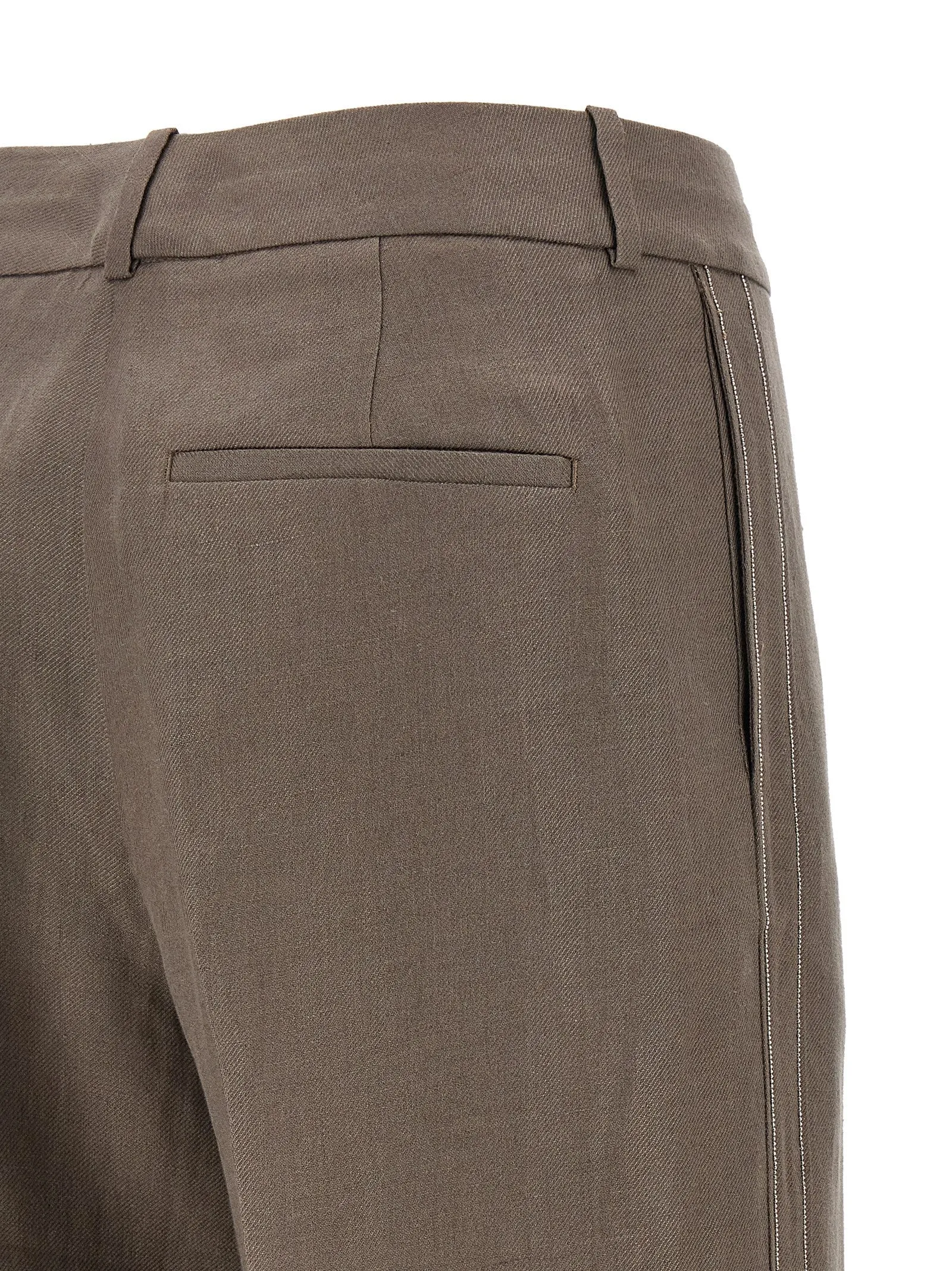 Linen Trousers Pants Brown sold by Wanan Luxury product image thumbnail 5