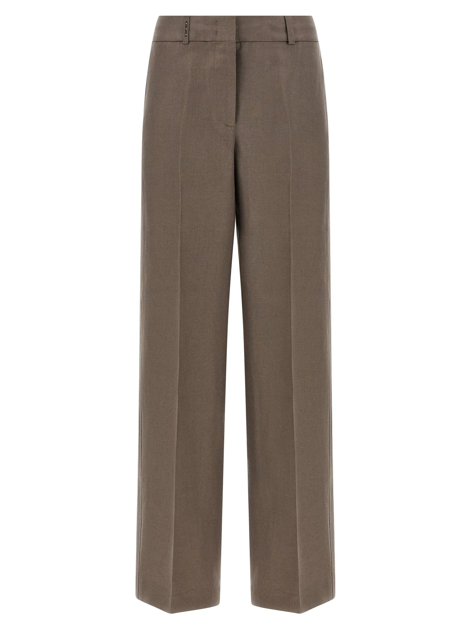 Linen Trousers Pants Brown sold by Wanan Luxury