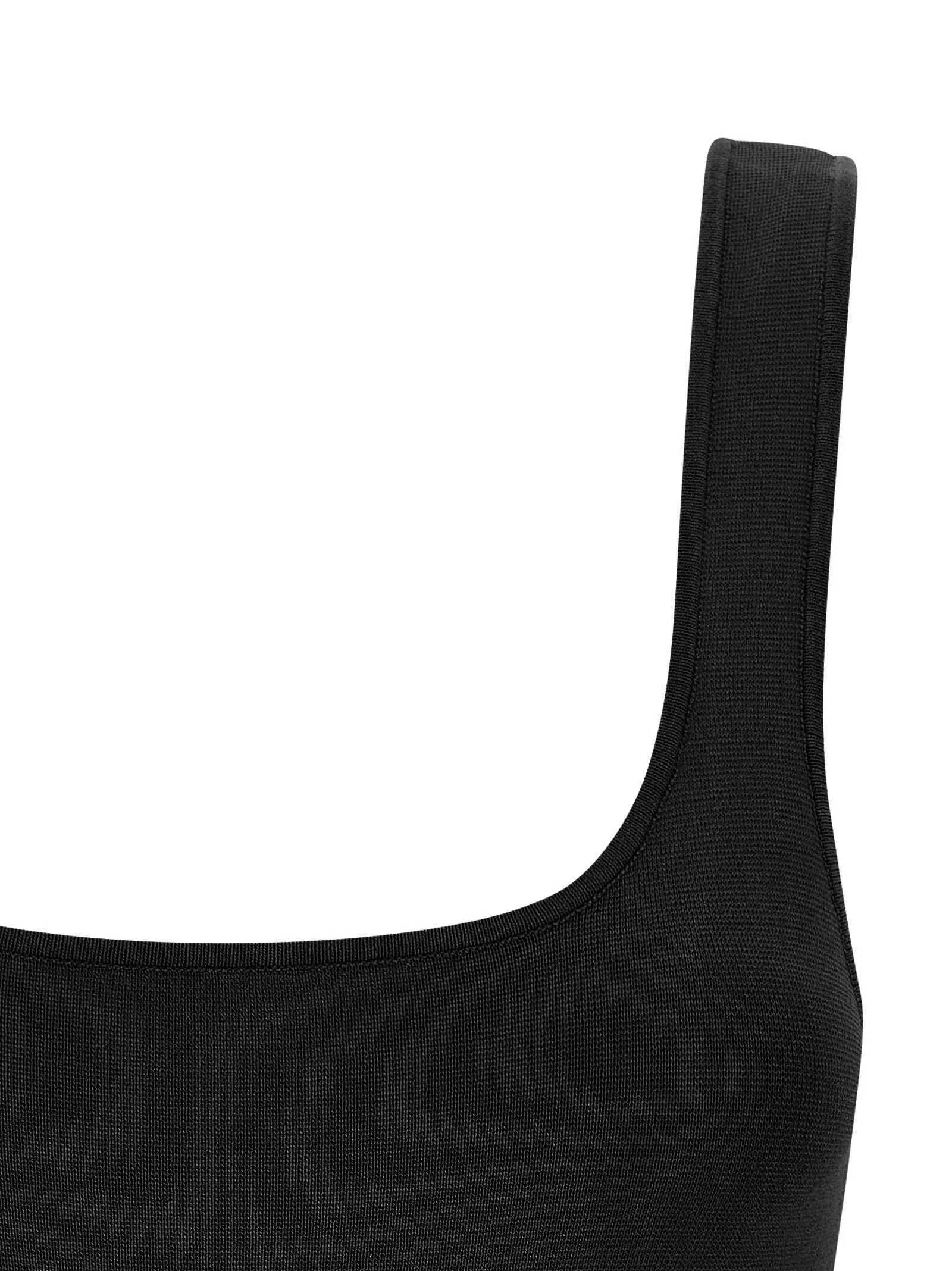 Square Neckline Top Tops Black sold by Wanan Luxury product image thumbnail 3