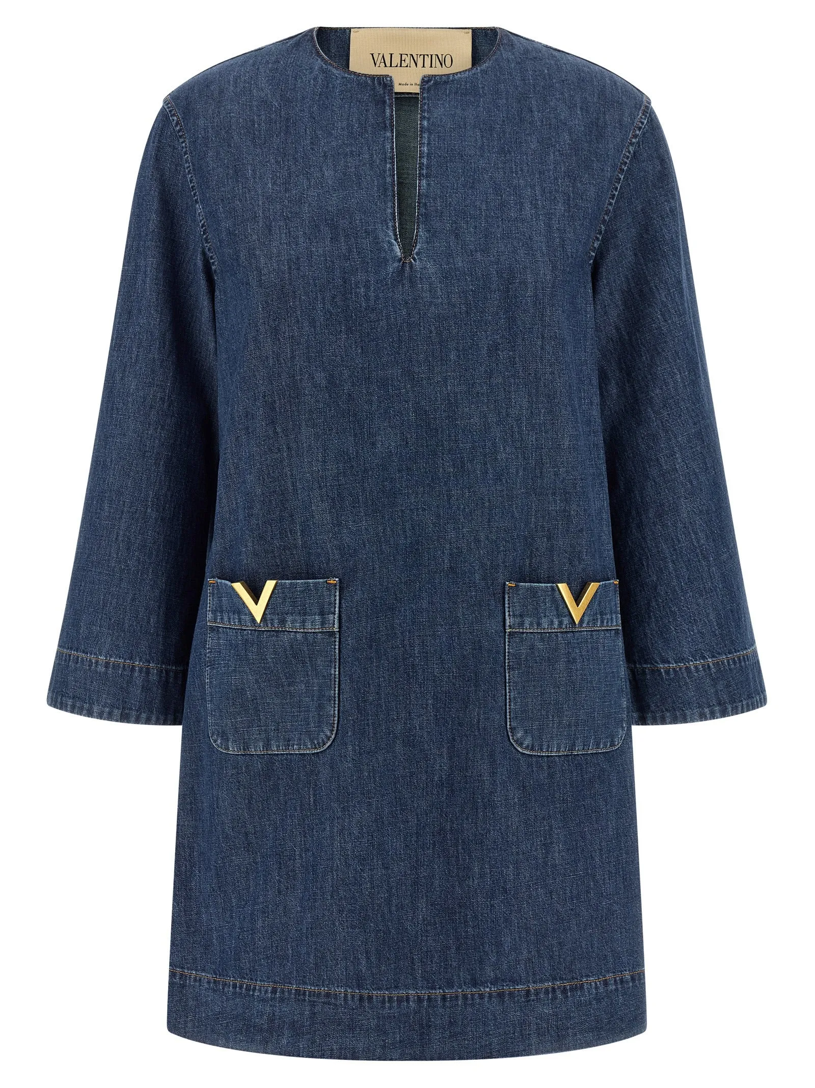 Valentino Garavani Vgold Dress Dresses Blue sold by Wanan Luxury
