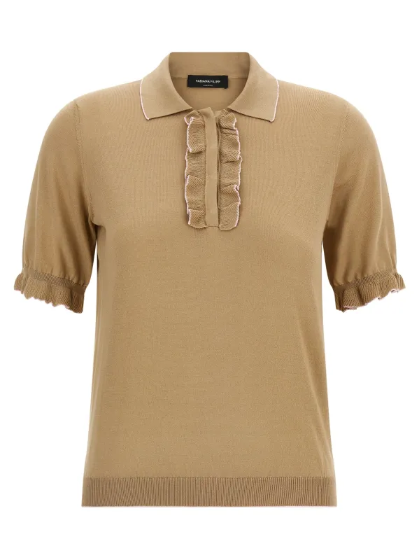 Cotton Silk Shirt Polo Beige sold by Wanan Luxury