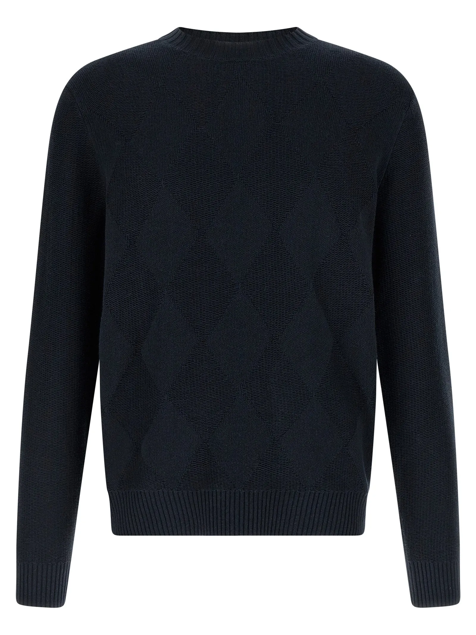 Diamond Intarsia Sweater Sweaters And Cardigans Blue sold by Wanan Luxury