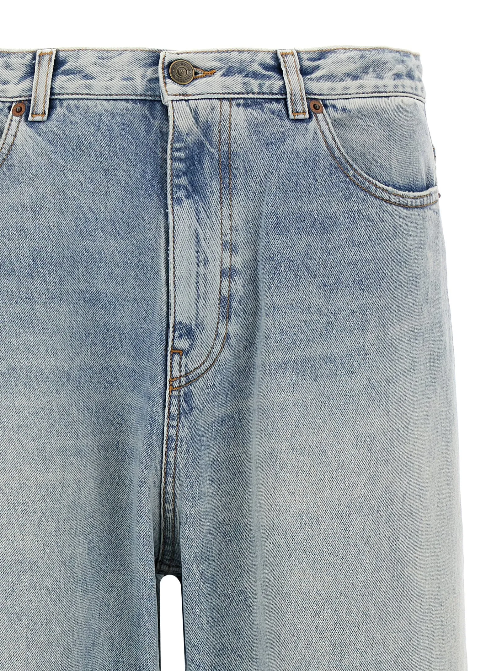 Valentino Garavani Turn-Up Jeans Light Blue sold by Wanan Luxury product image thumbnail 3