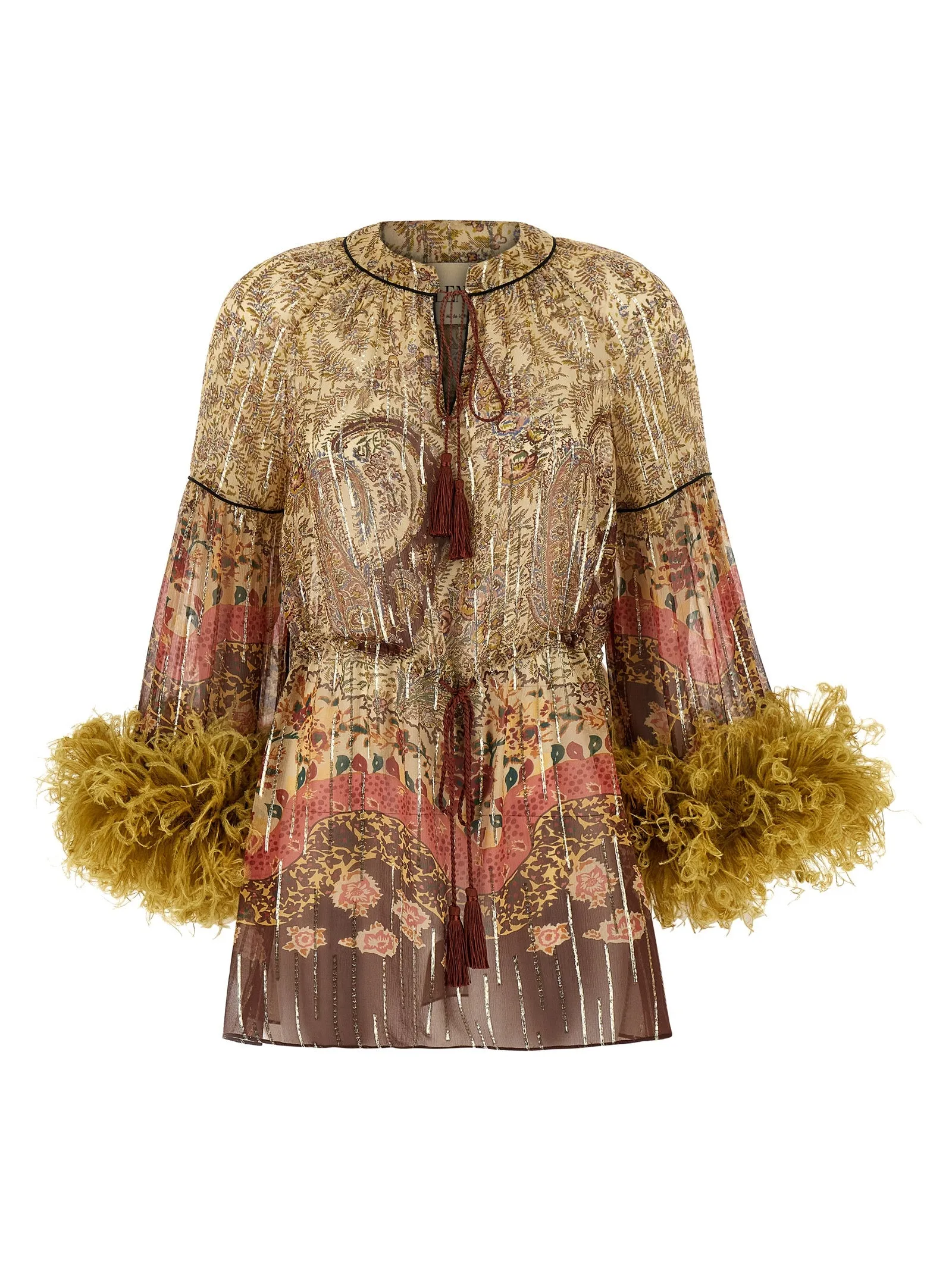 Voyage Imaginaire Paisley Tops Multicolor sold by Wanan Luxury