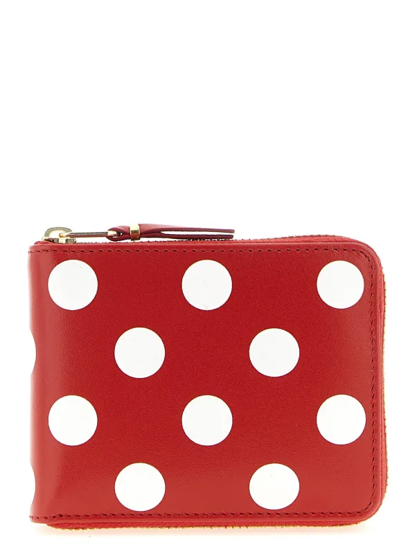 Polka Dots Printed Wallet Wallets And Card Holders Red sold by Wanan Luxury