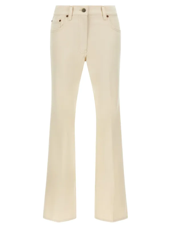 Valentino Garavani Vgold Jeans Beige sold by Wanan Luxury