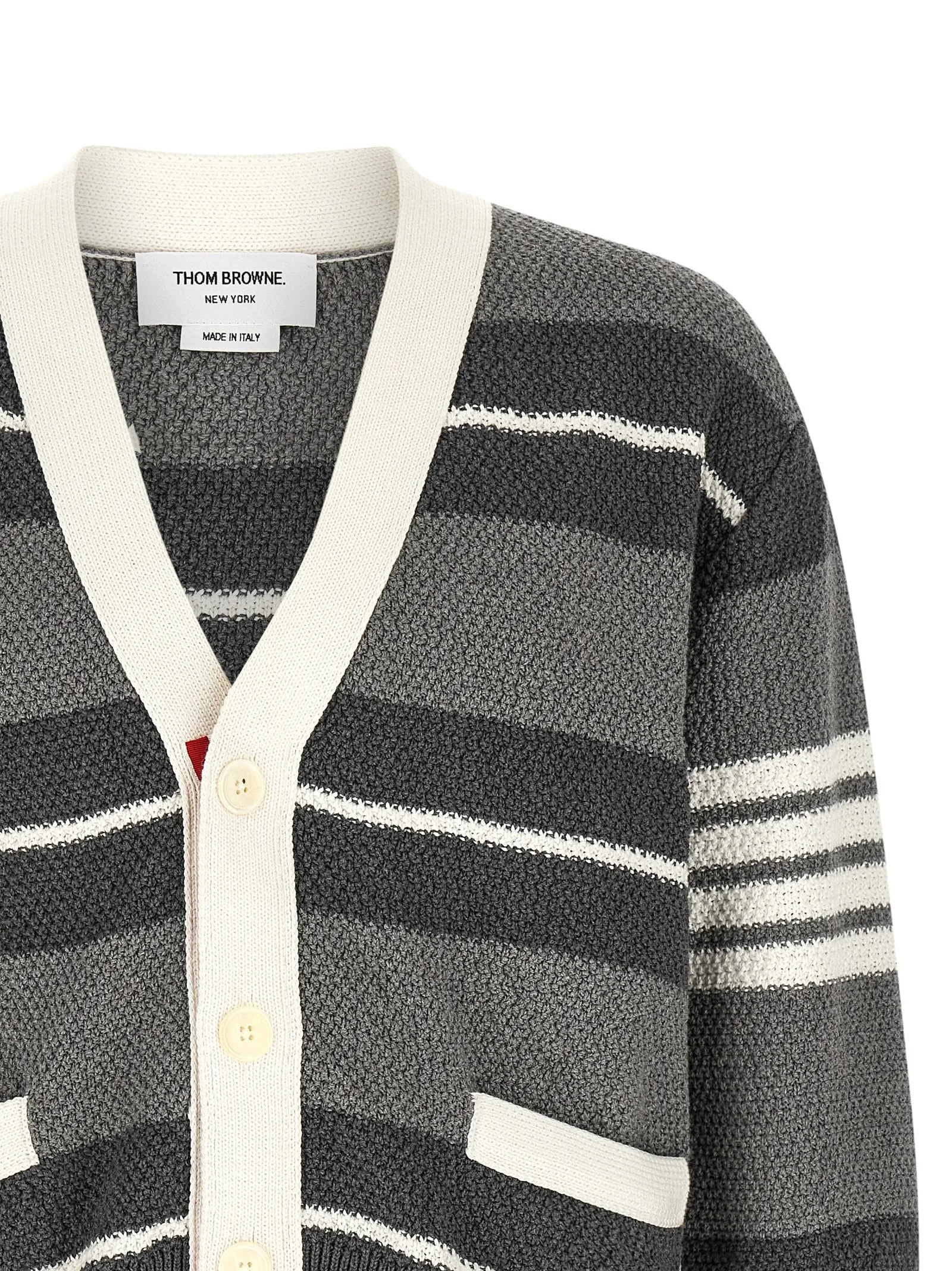 Striped Cardigan Sweaters And Cardigans Gray sold by Wanan Luxury product image thumbnail 3