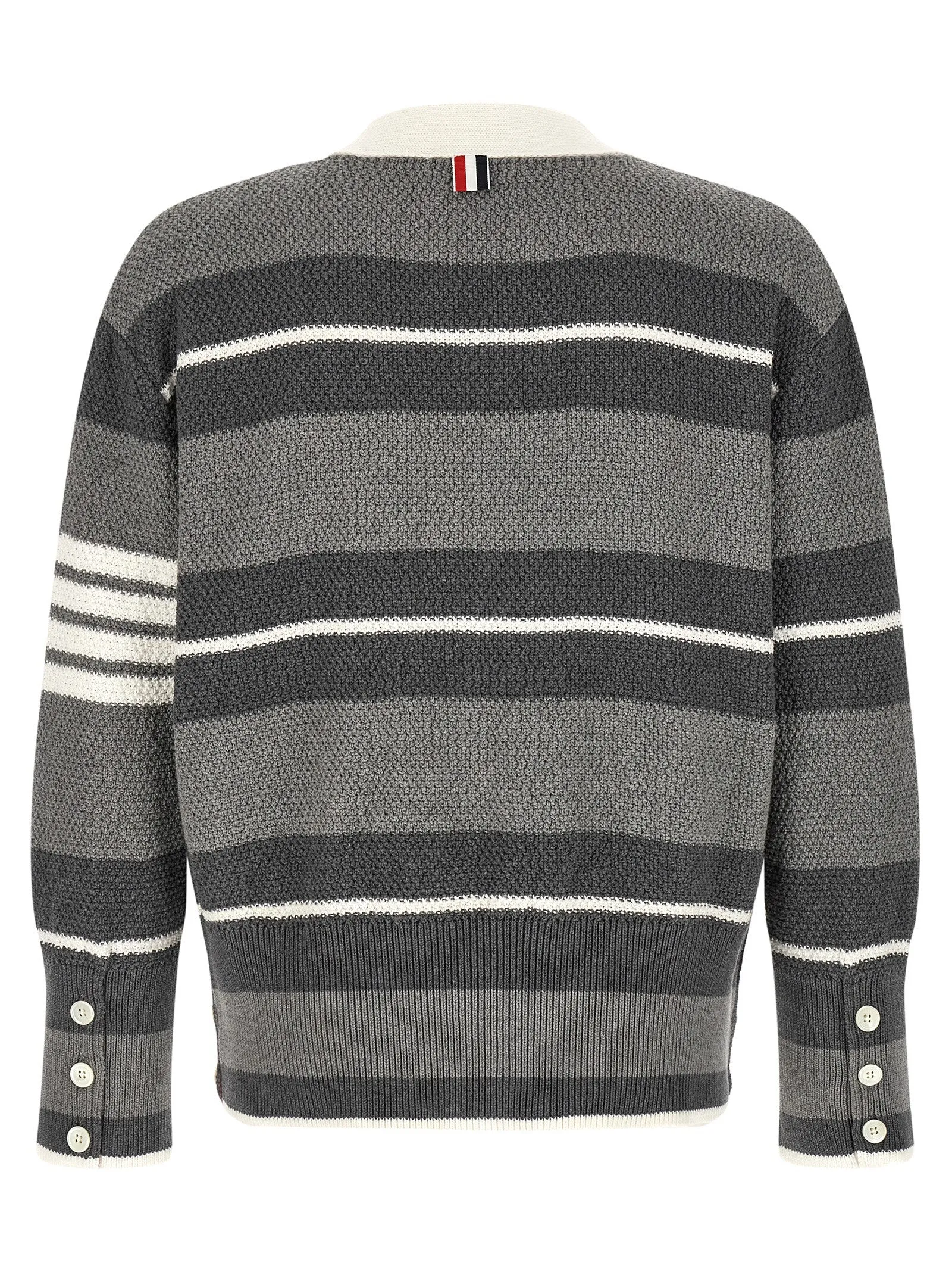 Striped Cardigan Sweaters And Cardigans Gray sold by Wanan Luxury product image thumbnail 2