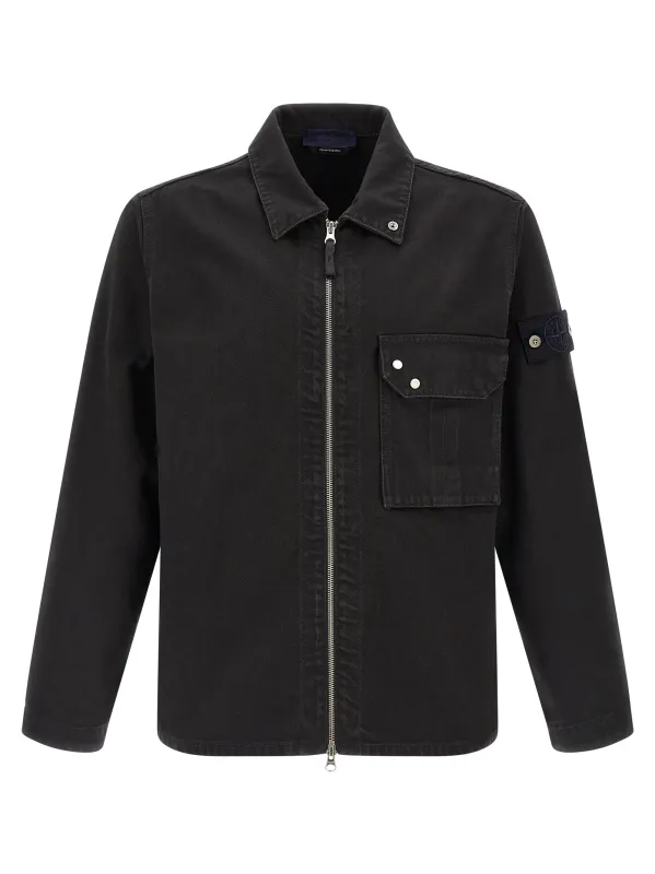 Denim Overshirt Shirt And Blouse Black sold by Wanan Luxury