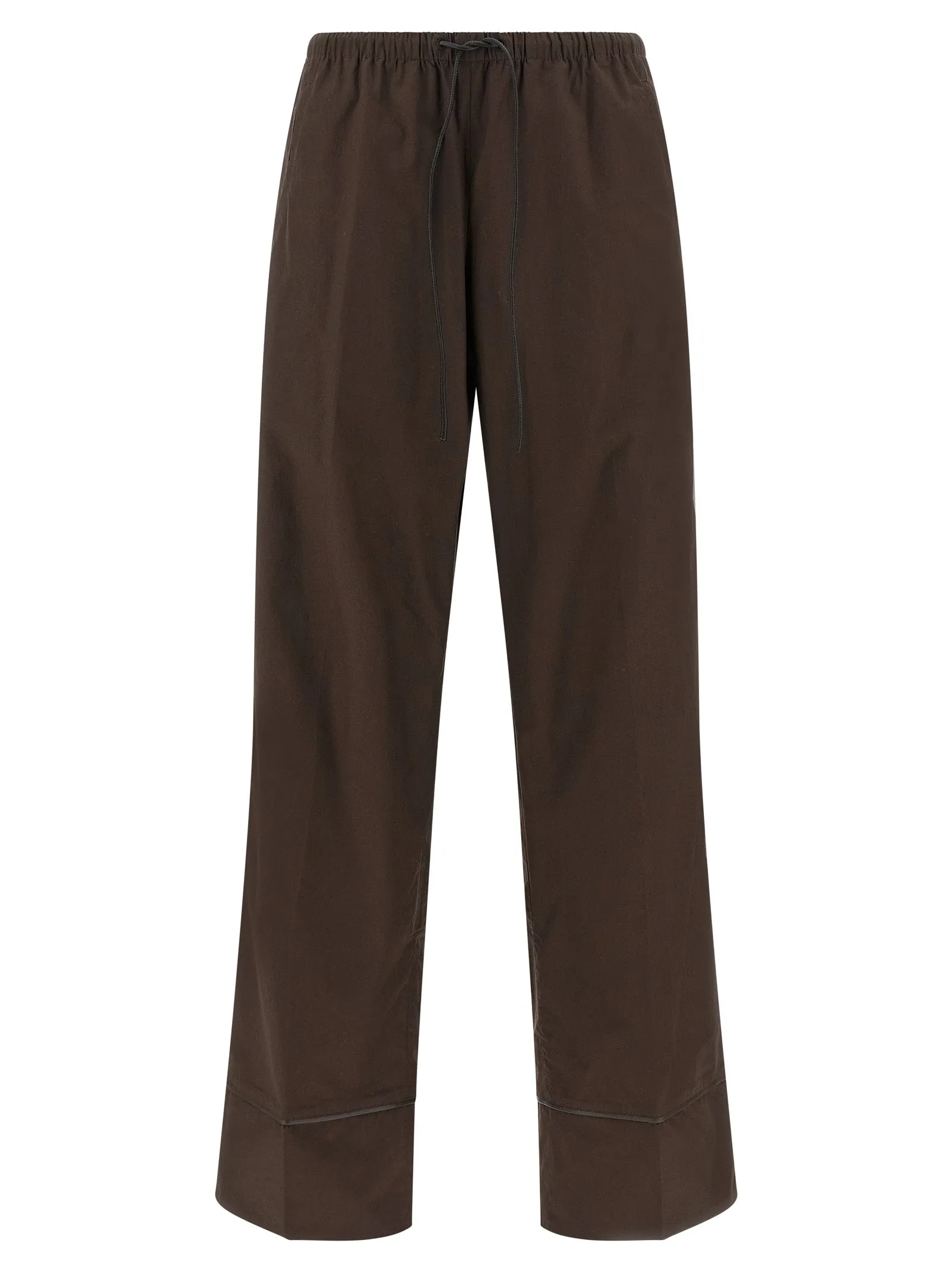 Leather Insert Pants Brown sold by Wanan Luxury