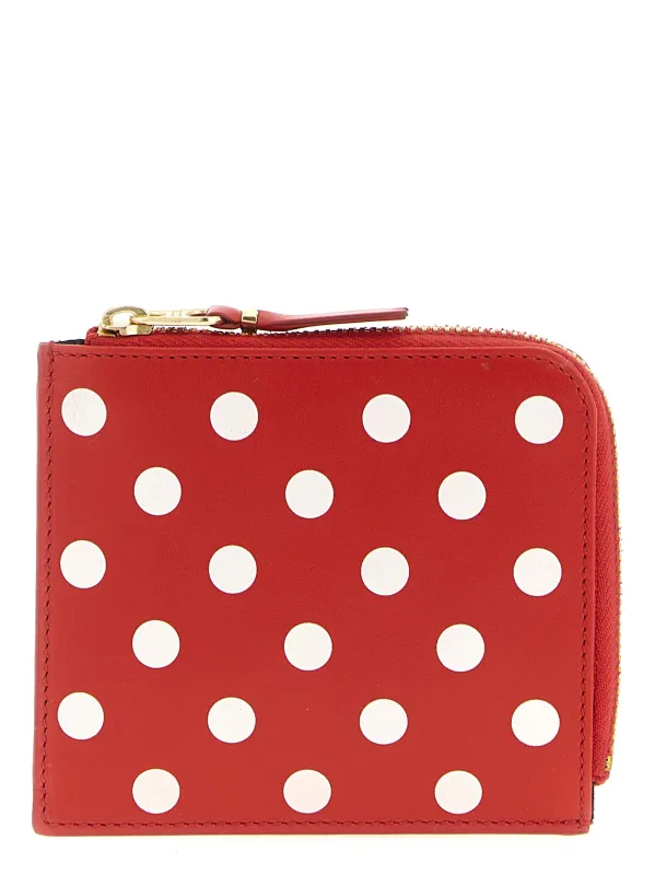 Polka Dots Printed Wallet Wallets And Card Holders Red sold by Wanan Luxury