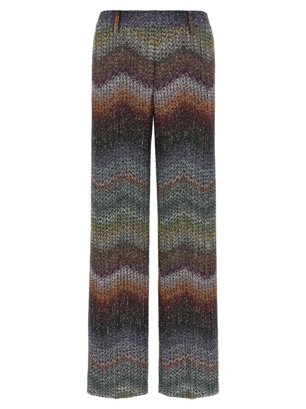 Zigzag Lamé Viscose Pants Multicolor made by Missoni