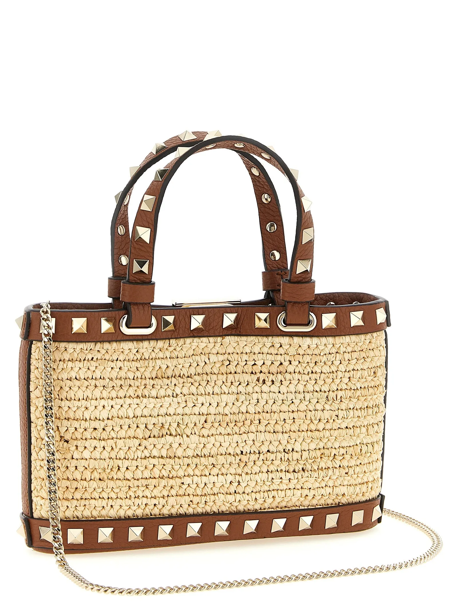 Rockstud Tote Bag Beige sold by Wanan Luxury product image thumbnail 2