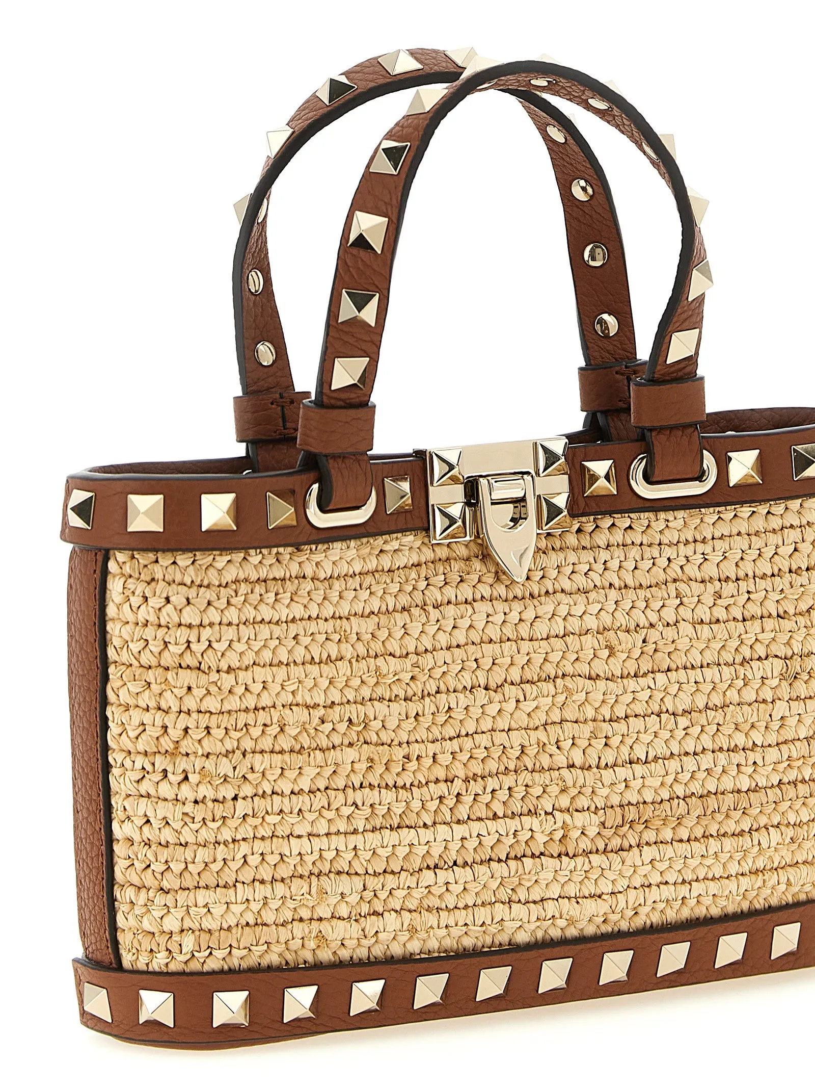 Rockstud Tote Bag Beige sold by Wanan Luxury product image thumbnail 3