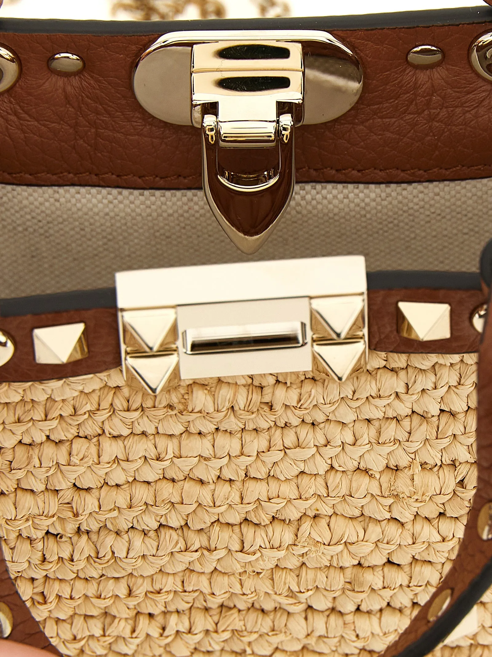 Rockstud Tote Bag Beige sold by Wanan Luxury product image thumbnail 4