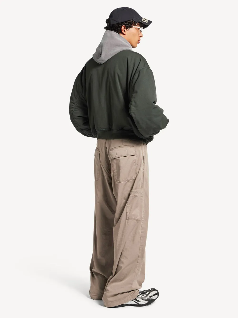 Hooded Standard Canvas Bomber Jacket sold by Wanan Luxury product image thumbnail 3