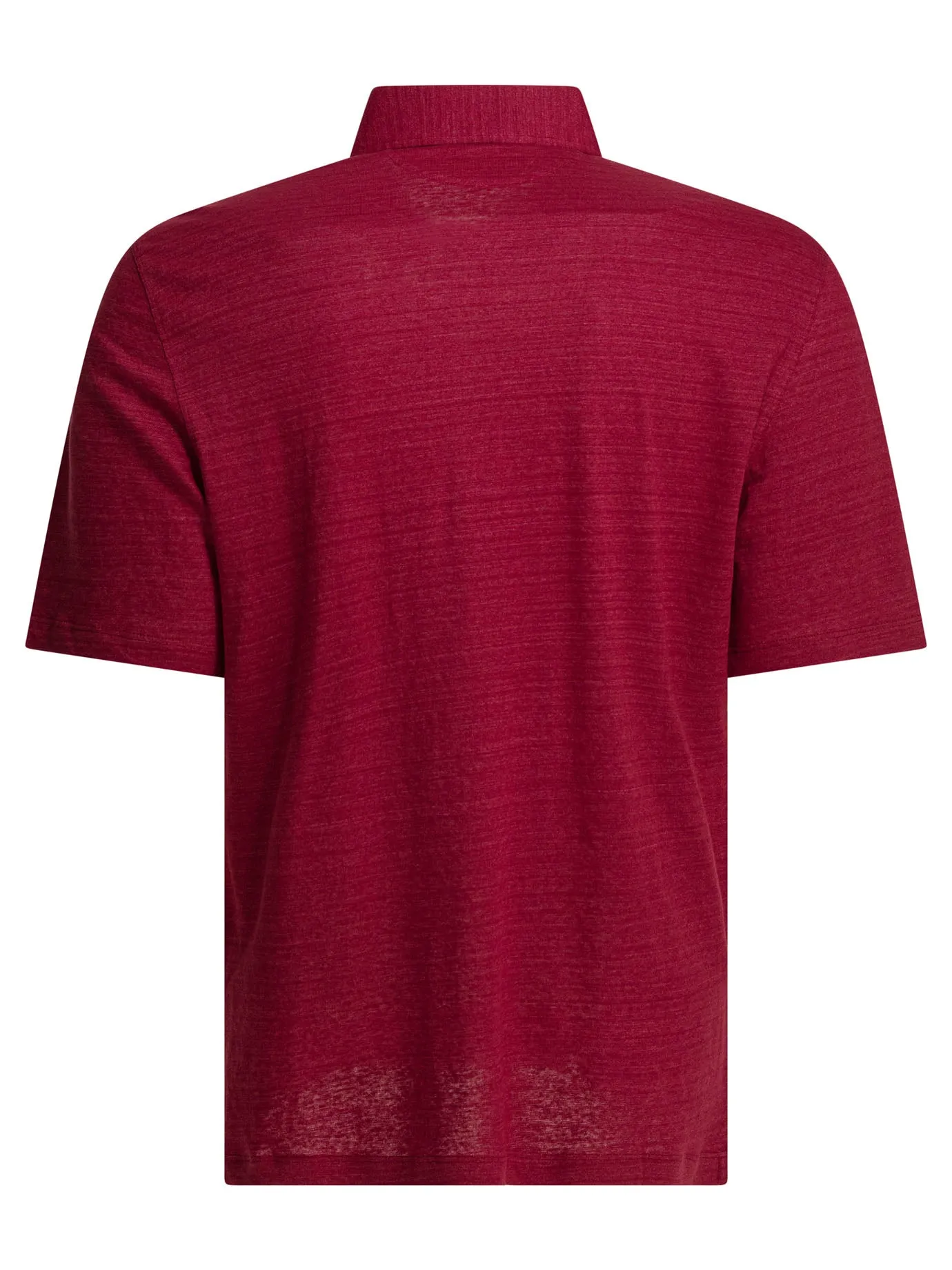 Linen And Cotton MéLange Jersey Polo Shirt Polo Shirts Red sold by Wanan Luxury product image thumbnail 2