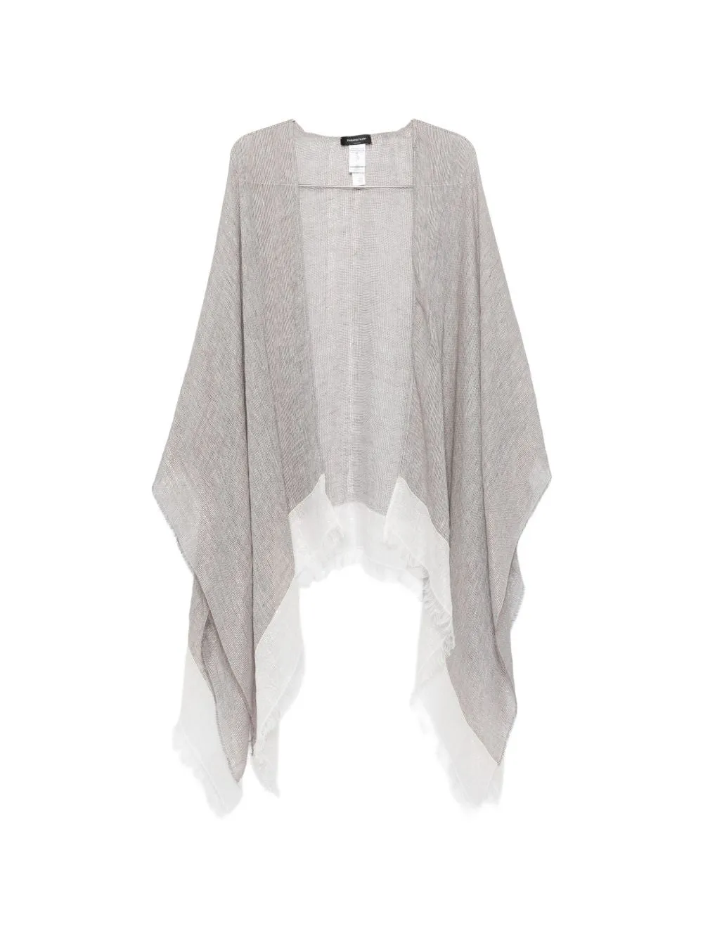 Fringed Linen Poncho sold by Wanan Luxury