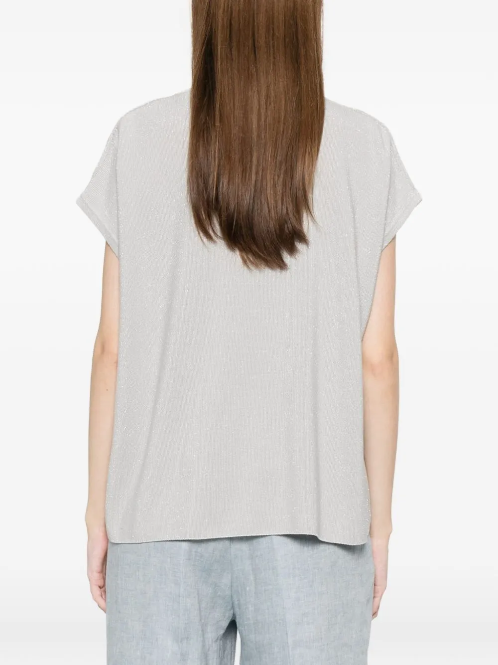 Cotton V-Necked Top sold by Wanan Luxury product image thumbnail 2