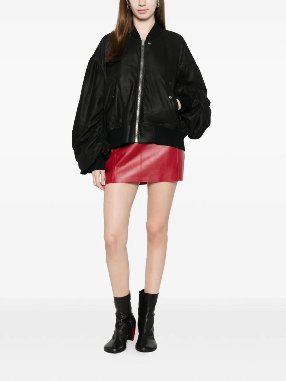 Leather Padded Bomber Jacket sold by Wanan Luxury product image thumbnail 4