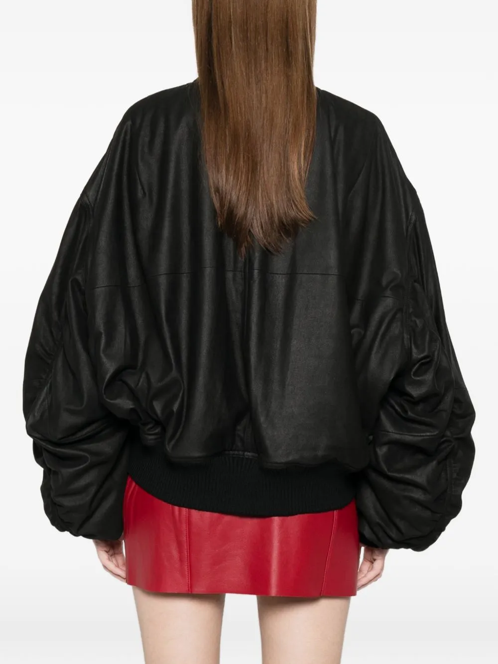 Leather Padded Bomber Jacket sold by Wanan Luxury product image thumbnail 2