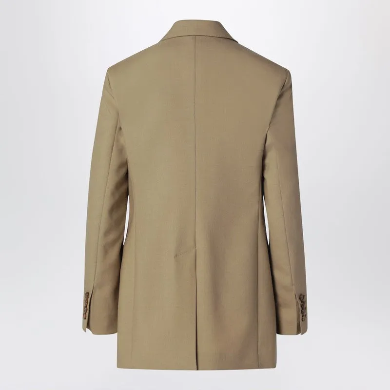 Camel Wool-Blend Double-Breasted Jacket sold by Wanan Luxury product image thumbnail 2