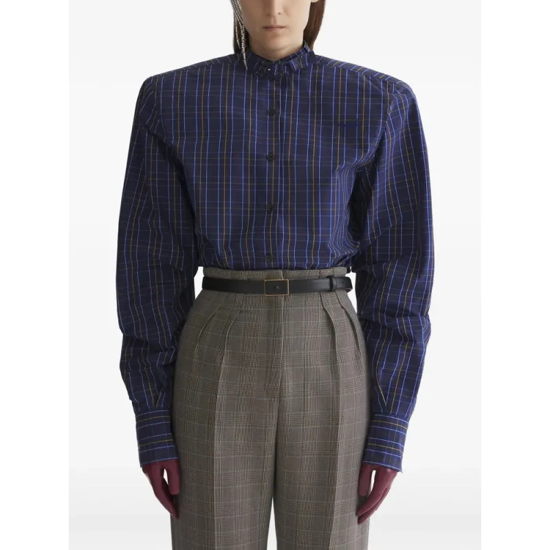 Shirts Blue made by Mugler