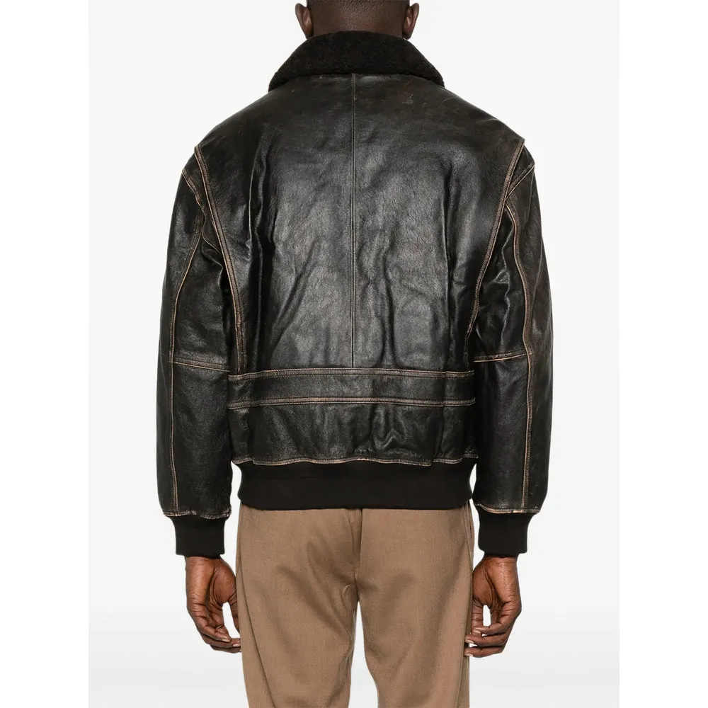 Leather Outerwears Brown sold by Wanan Luxury product image thumbnail 5