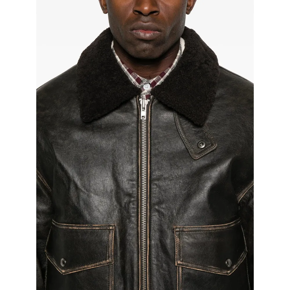 Leather Outerwears Brown sold by Wanan Luxury product image thumbnail 2