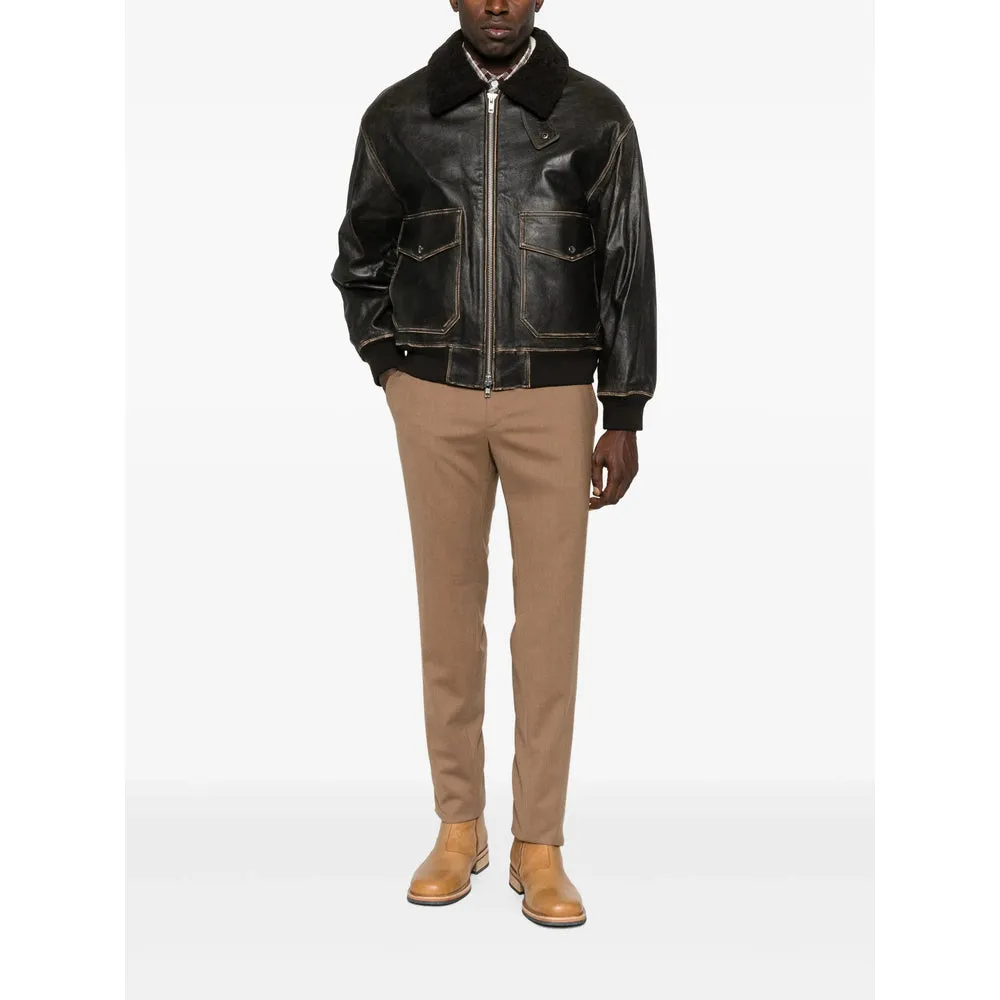 Leather Outerwears Brown sold by Wanan Luxury product image thumbnail 4